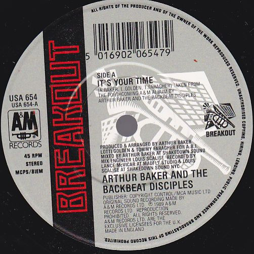 Cover zu Arthur Baker And The Backbeat Disciples Featuring Shirley Lewis - It's Your Time | 1989 | Vinyl | Electronic | UK