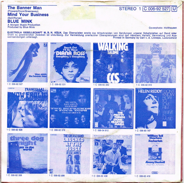 Cover zu Blue Mink - The Banner Man | 1971 | Vinyl, 7
