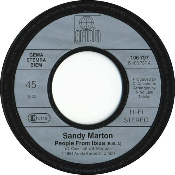 Cover zu Sandy Marton - People From Ibiza | 1984 | Vinyl | Electronic | Europe Schallplatten Ankauf