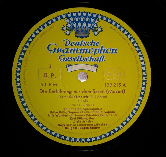 Cover zu Wolfgang Amadeus Mozart, Erika Köth, Fritz Wunderlich, Kurt Böhme, Eugen Jochum, Adele Stolte, Peter Schreier, Theo Adam, Helmut Koch - Die Entführung Aus Dem Serail / Bastien Und Bastienne | 1966 | Vinyl | Classical | Germany