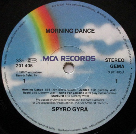 Cover zu Spyro Gyra - Morning Dance | 1980 | Vinyl | Jazz | Germany