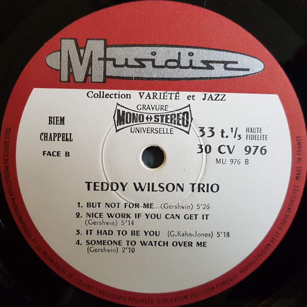 Cover zu Teddy Wilson Trio - Teddy Wilson And His Trio | Vinyl | Jazz | France