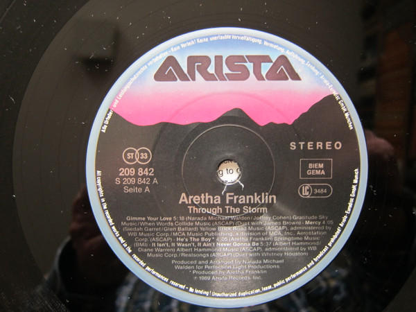 Cover zu Aretha Franklin - Through The Storm | 1989 | Vinyl | Electronic | Europe