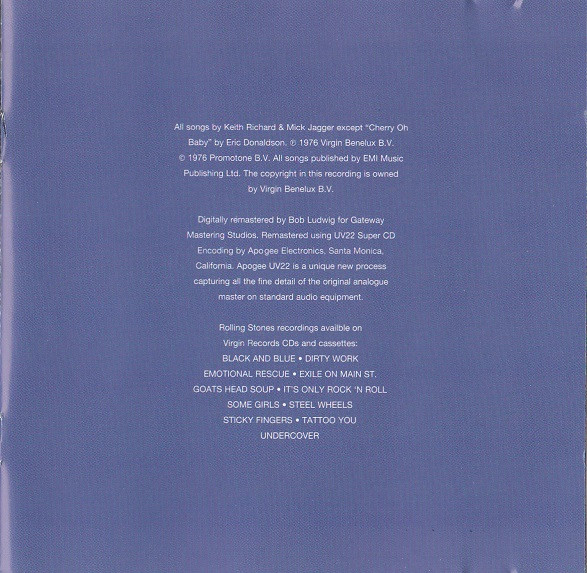 Cover zu The Rolling Stones - Black And Blue | 1994 | Vinyl | Rock | Europe