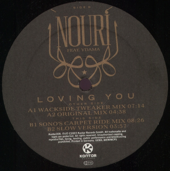 Cover zu Rachid Nouri Feat. Ydama - Loving You | 2003 | Vinyl | Electronic | Germany