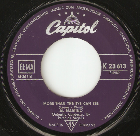 Cover zu Al Martino - More Than The Eye Can See | Vinyl | Pop | Germany