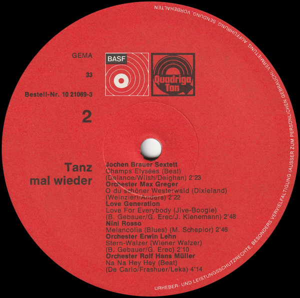 Cover zu Various - Tanz Mal Wieder | Vinyl | Pop, Folk, World, & Country | Germany Schallplatten Ankauf