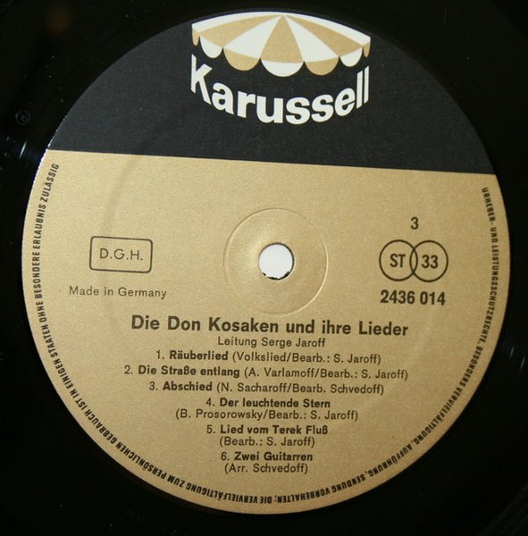 Cover zu Don Kosaken Chor Serge Jaroff - Die Don Kosaken Und Ihre Lieder | Vinyl | Brass & Military, Folk, World, & Country | Germany