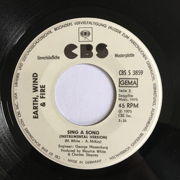Cover zu Earth, Wind & Fire - Sing A Song | 1975 | Vinyl | Funk / Soul | Germany