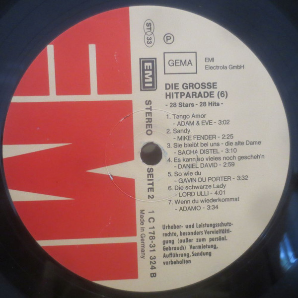 Cover zu Various - 28 Stars 28 Hits - Die Große Hitparade 6 | 1975 | Vinyl | Pop | Germany