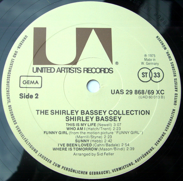 Cover zu Shirley Bassey - The Shirley Bassey Collection | 1975 | Vinyl | Jazz, Pop | Germany