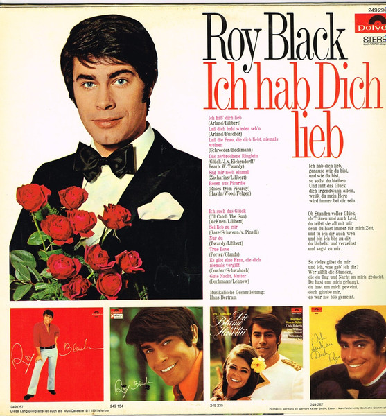 Cover zu Roy Black - Ich Hab Dich Lieb | 1969 | Vinyl | Pop | Germany