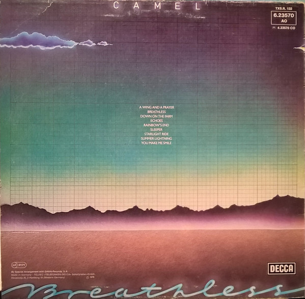 Cover zu Camel - Breathless | 1978 | Vinyl, LP, Album | Rock | Germany Schallplatten Ankauf