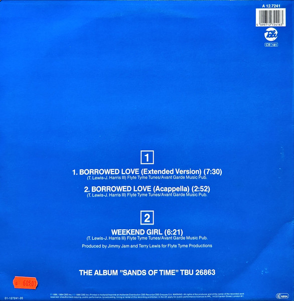 Cover zu The S.O.S. Band - Borrowed Love (Extended Version) | 1986 | Vinyl | Electronic, Funk / Soul | Europe