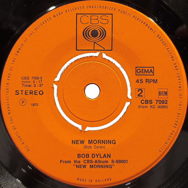 Cover zu Bob Dylan - If Not For You / New Morning | 1971 | Vinyl | Rock, Folk, World, & Country | Benelux Schallplatten Ankauf