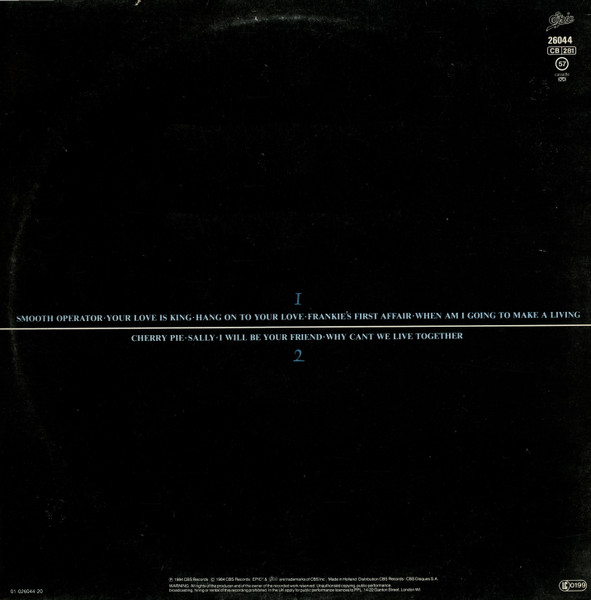 Cover zu Sade - Diamond Life | 1984 | Vinyl, LP, Album, Stereo | Jazz, Funk / Soul | Europe