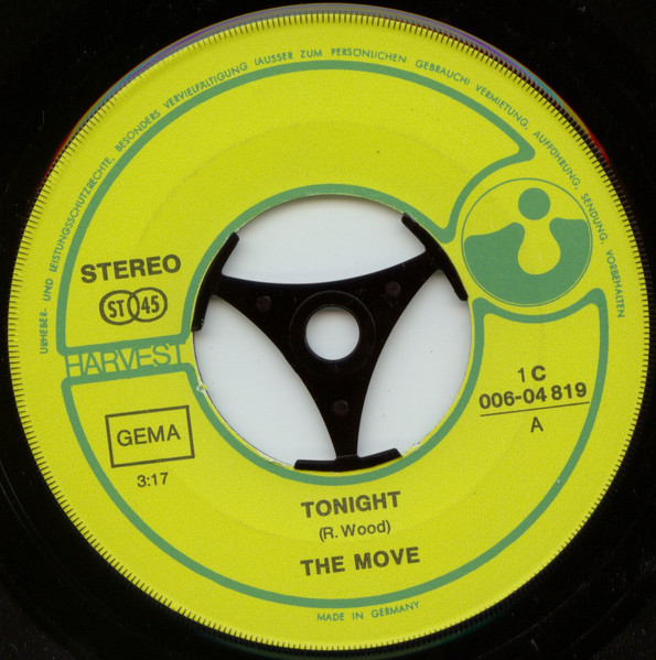 Cover zu The Move - Tonight | 1971 | Vinyl | Rock, Pop | Germany