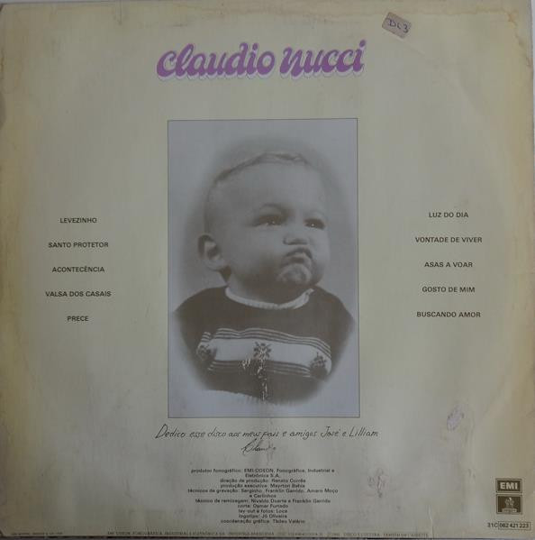 Cover zu Claudio Nucci - Claudio Nucci | 1981 | Vinyl | Latin | Brazil