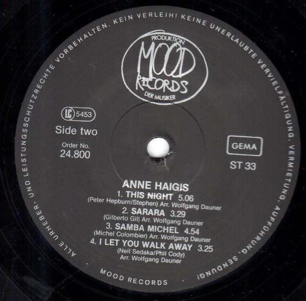 Cover zu Anne Haigis - For Here Where The Life Is | 1981 | Vinyl | Jazz, Latin, Pop | Germany
