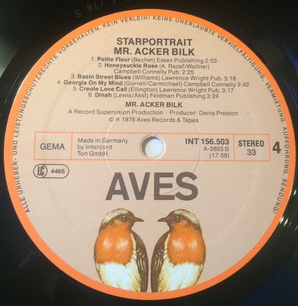 Cover zu Acker Bilk - Starportrait | 1978 | Vinyl | Jazz | Germany