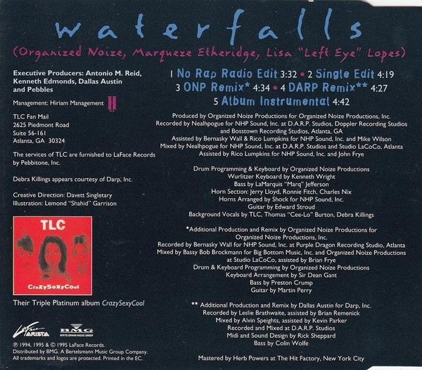 Cover zu TLC - Waterfalls | 1995 | Vinyl | Funk / Soul, Pop | Europe Schallplatten Ankauf
