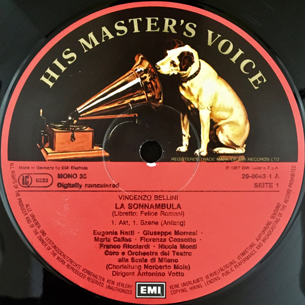 Cover zu Vincenzo Bellini – Maria Callas ∙ Nicola Monti ∙ Nicola Zaccaria ∙ Eugenia Ratti ∙ Fiorenza Cossotto ∙ Orchestra Del Teatro Alla Scala E Coro Del Teatro Alla Scala ∙ Antonino Votto - La Sonn