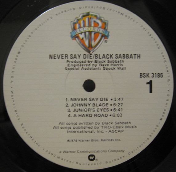 Cover zu Black Sabbath - Never Say Die! | 1978 | Vinyl | Rock | US Schallplatten Ankauf
