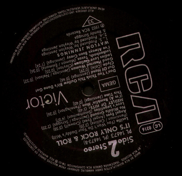 Cover zu Waylon Jennings - It's Only Rock & Roll | 1983 | Vinyl | Rock, Folk, World, & Country | Germany