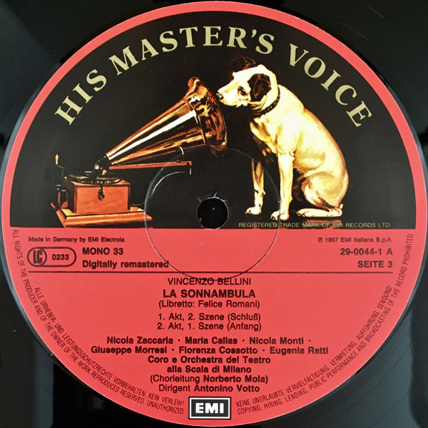 Cover zu Vincenzo Bellini – Maria Callas ∙ Nicola Monti ∙ Nicola Zaccaria ∙ Eugenia Ratti ∙ Fiorenza Cossotto ∙ Orchestra Del Teatro Alla Scala E Coro Del Teatro Alla Scala ∙ Antonino Votto - La Sonn