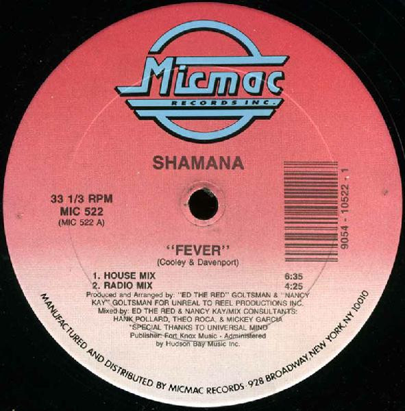 Cover zu Shamana - Fever | 1989 | Vinyl | Electronic | US Schallplatten Ankauf