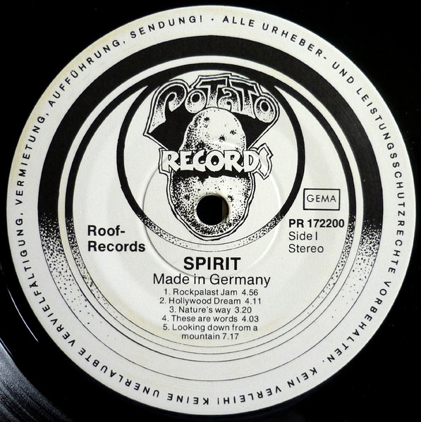 Cover zu Spirit (8) - Made In Germany | 1983 | Vinyl | Rock | Germany Schallplatten Ankauf