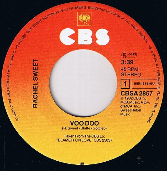 Cover zu Rachel Sweet - Voo Doo | 1982 | Vinyl | Rock, Pop | Europe Schallplatten Ankauf