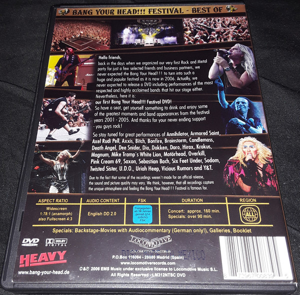 Cover zu Various - Bang Your Head!!! Festival - Best Of | 2006 | DVD, DVD-Video, NTSC | Rock | Spain Schallplatten Ankauf