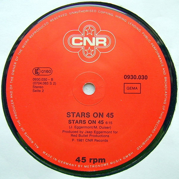 Cover zu Stars On 45 - Stars On 45 (Special Long Version) | 1981 | Vinyl | Electronic, Rock, Pop | Germany