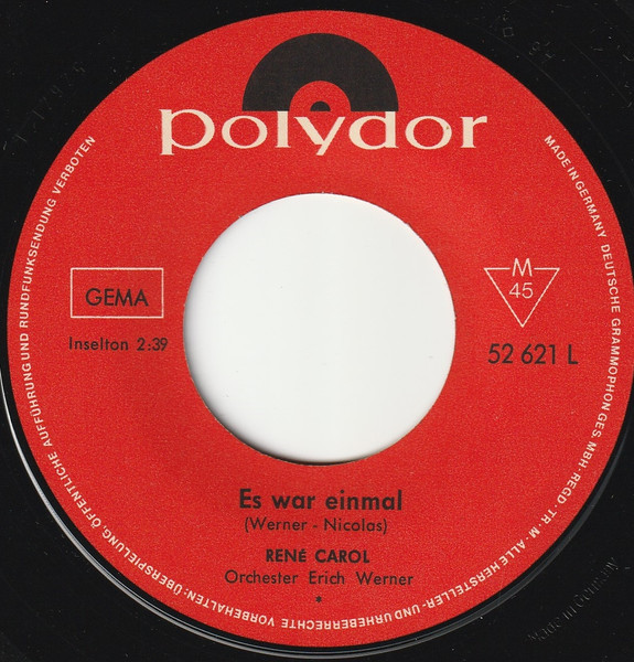 Cover zu René Carol - Rosen Für Dich / Es War Einmal | 1966 | Vinyl | Pop | Germany
