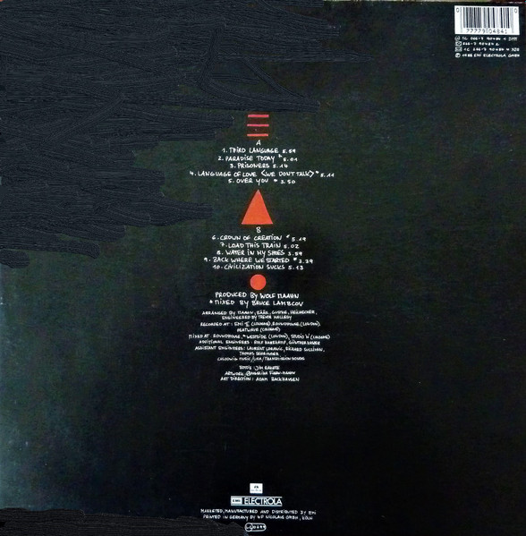 Cover zu Wolf Maahn - Third Language | 1988 | Vinyl | Rock | Germany