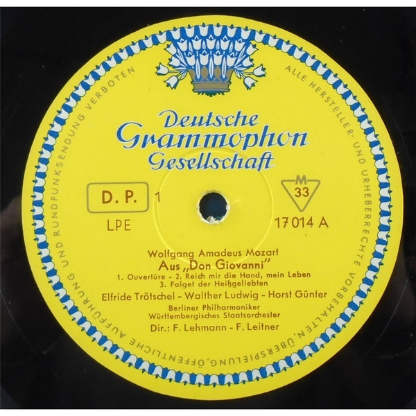 Cover zu Wolfgang Amadeus Mozart - Elfride Trötschel, Annelies Kupper, Walther Ludwig, Horst Günter, Heinrich Schlusnus, Josef Greindl - Don Giovanni | 1957 | Vinyl | Classical | Germany Schallplatten Ankauf