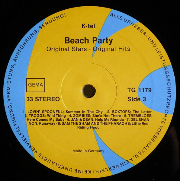 Cover zu Various - Beach Party | 1978 | Vinyl, LP, Compilation | Rock | Germany