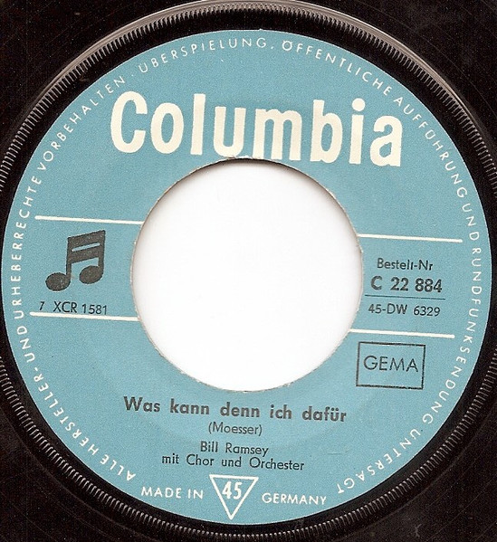 Cover zu Bill Ramsey - Was Kann Denn Ich Dafür | 1965 | Vinyl | Pop | Germany