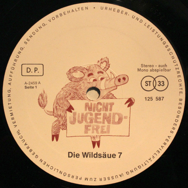 Cover zu Die Wildsäue - Die Wildsäue 7 | 1975 | Vinyl | Non-Music | Germany Schallplatten Ankauf