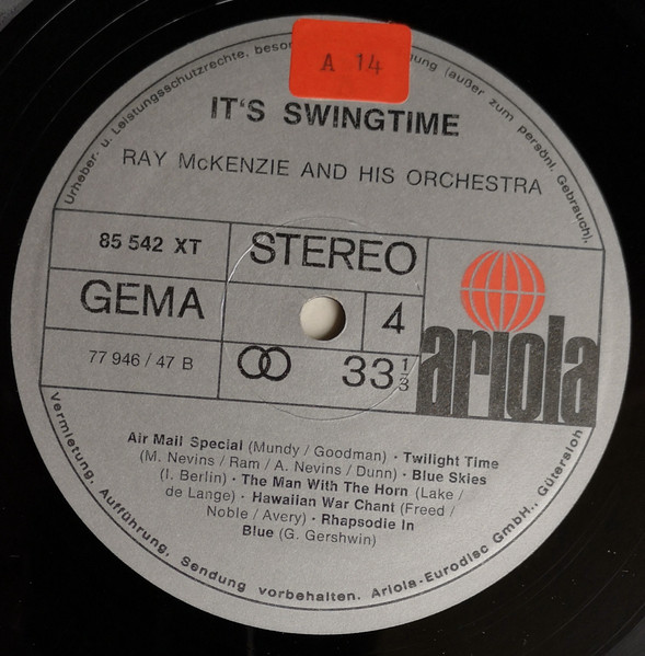 Cover zu Ray McKenzie And His Orchestra - It's Swingtime | Vinyl | Jazz | Germany