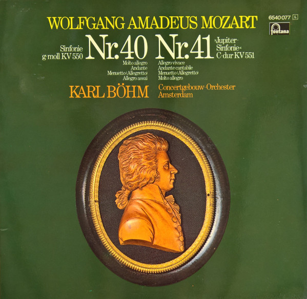 Cover zu Wolfgang Amadeus Mozart - Karl Böhm, Concertgebouworkest - Sinfonie Nr. 40 G-Moll KV 550 / Sinfonie Nr. 41 C-Dur »Jupiter« | Vinyl | Classical | Germany