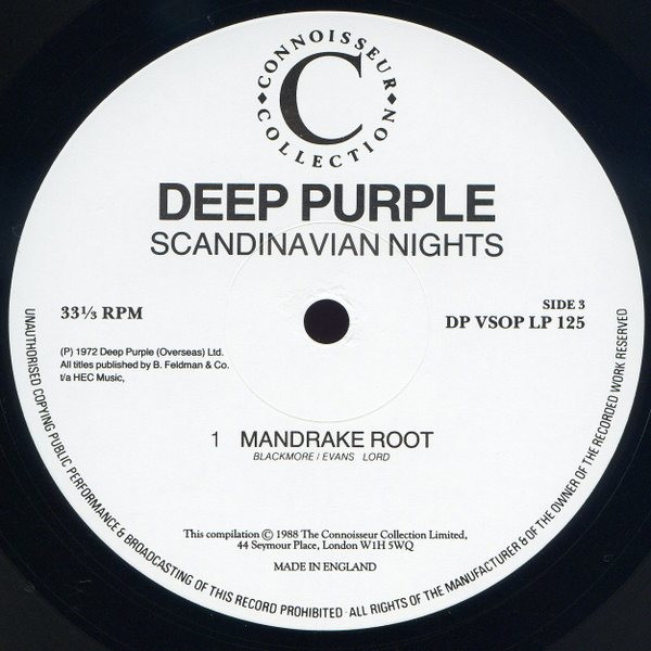 Cover zu Deep Purple - Scandinavian Nights (Live In Stockholm 1970) | 1988 | Vinyl | Rock | UK