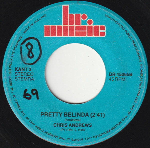 Cover zu Chris Andrews (3) - To Whom It Concerns / Pretty Belinda | 1984 | Vinyl | Pop | Netherlands Schallplatten Ankauf