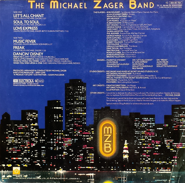 Cover zu The Michael Zager Band - Let's All Chant | 1978 | Vinyl | Electronic, Pop | Germany