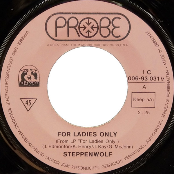 Cover zu Steppenwolf - For Ladies Only | 1972 | Vinyl | Rock | Germany