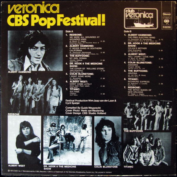 Cover zu Various - Veronica-CBS Pop Festival! | 1973 | Vinyl | Rock, Pop | Europe