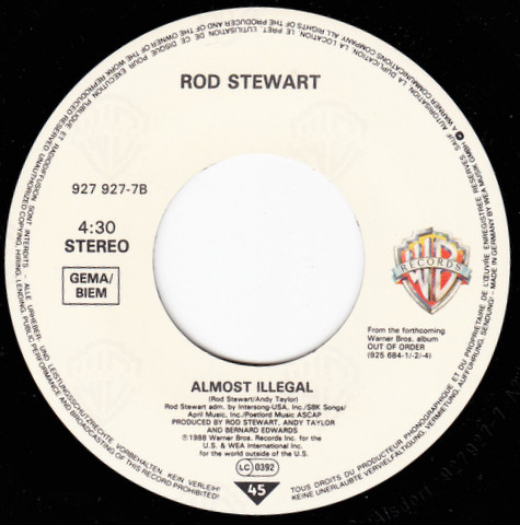 Cover zu Rod Stewart - Lost In You | 1988 | Vinyl | Rock, Pop | Europe Schallplatten Ankauf
