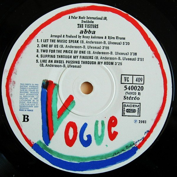 Cover zu ABBA - The Visitors | 1981 | Vinyl, LP, Album, Stereo | Electronic, Rock | France