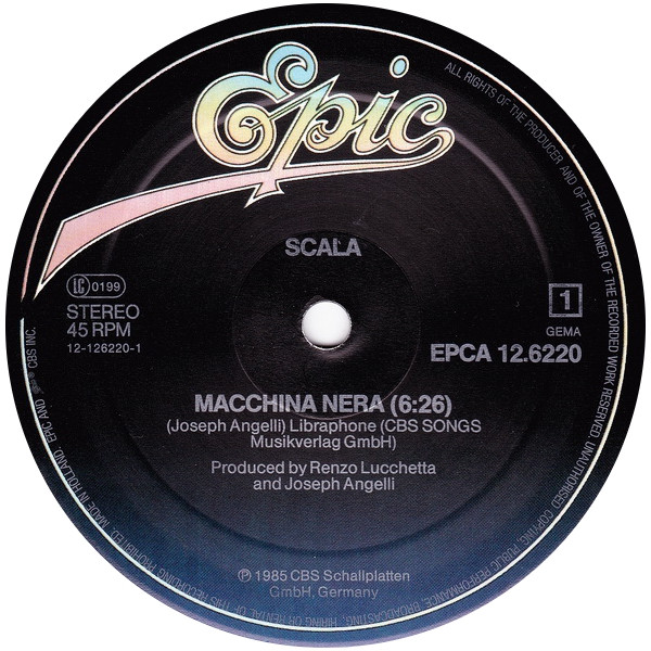 Cover zu Scala (5) - Macchina Nera | 1985 | Vinyl, 12